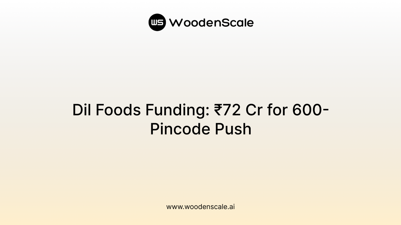 Dil Foods Funding: ₹72 Cr for 600-Pincode Push